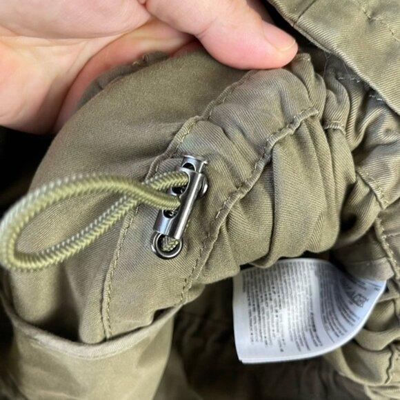 SALE 💙 Banana Republic 💙 green military utility zip up hooded parka jacket M - Picture 7 of 11